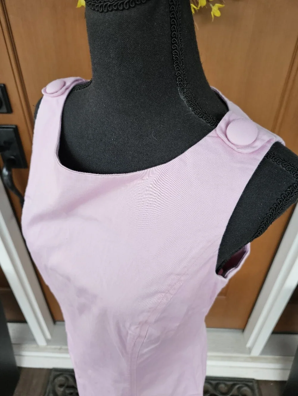 346 Brooks Brothers Sleeveless Light Pink Midi Shift Dress - Picture 5 of 5